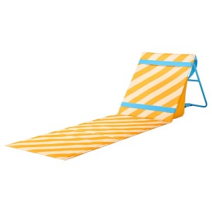IKEA STRANDÖN chaise, yellow/blue, Ikea Outlet | 2430MDTSN