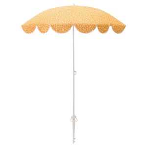 IKEA STRANDÖN umbrella, yellow/white dotted, 55 1/8 in, Ikea Outlet | 0971ZSGBN