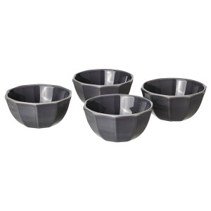 IKEA STRIMMIG bowl, 6 in, 4 pack Stoneware Gray, Ikea Outlet | 9756TWRFU