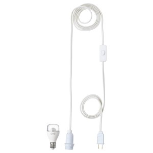 IKEA STRÅLA Cord set with LED bulb, white, Ikea Outlet | 1246FDHSA