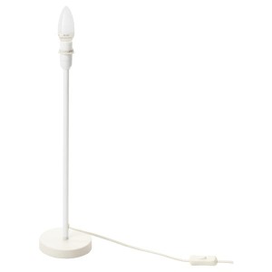 IKEA STRÅLA Table lamp base with LED bulb, white, Ikea Outlet | 6482XUVAP