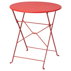 IKEA SUNDSÖ table, outdoor, 25 5/8 in Orange, Ikea Outlet | 6439CPMWA