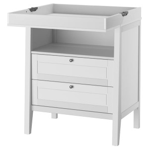IKEA SUNDVIK changing table/chest Gray, Ikea Outlet | 3821FNMIG