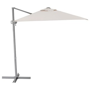 IKEA SVALÖN umbrella, hanging, 118 1/8x78 3/4 in Light Grey / Beige, Ikea Outlet | 0437SRLHE