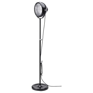 IKEA SVARTNORA floor lamp with LED bulb, black, Ikea Outlet | 4872IBZDW
