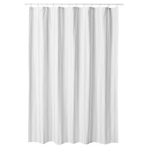 IKEA SVARTSTARR shower curtain, 71x71 in White / Gray, Ikea Outlet | 4638EPZRQ