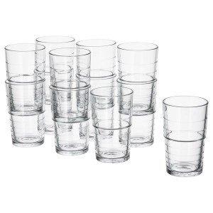 IKEA SVEPA glass, clear glass, 10 oz, 12 pack, Ikea Outlet | 6180CNXWA