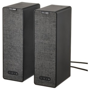 IKEA SYMFONISK Sonos Wi-Fi bookshelf speakers/set of 2 gen 2 Black, Ikea Outlet | 1649XAMPD