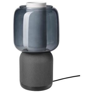 IKEA SYMFONISK Sonos speaker lamp, glass shade Black, Ikea Outlet | 5630DQYPJ