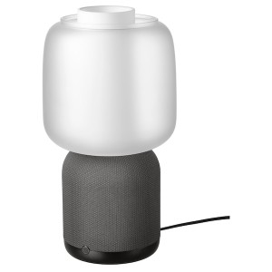 IKEA SYMFONISK Sonos speaker lamp, glass shade Black / White, Ikea Outlet | 1256CJQIR