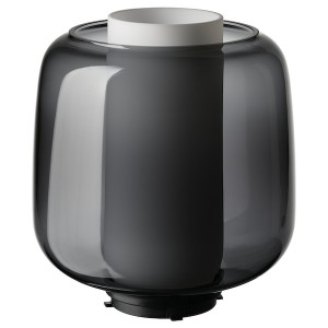 IKEA SYMFONISK shade for speaker lamp base Glass / Black, Ikea Outlet | 4972HNXZQ