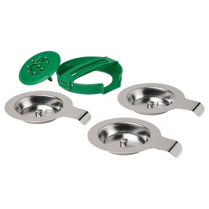 IKEA TABBERAS vegetable spiralizer, set of 4, stainless steel/green, Ikea Outlet | 3864XUBES