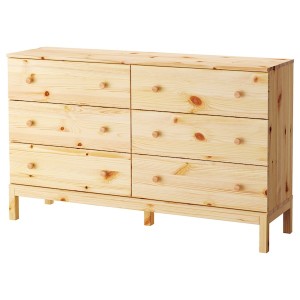 IKEA TARVA 6-drawer chest, pine, 59 1/2x36 1/4 in, Ikea Outlet | 1953GMDCI