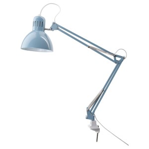 IKEA TERTIAL Work lamp with LED bulb Light Blue, Ikea Outlet | 9458INXWQ