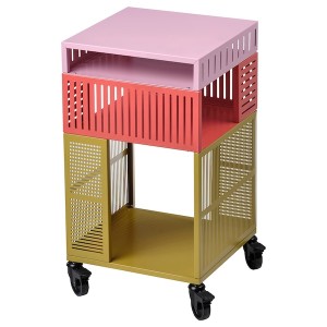 IKEA TESAMMANS storage unit on casters, multicolor, 16 1/2x28 3/8 in, Ikea Outlet | 8619QPNKT