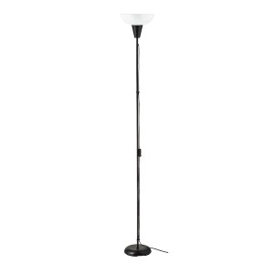 IKEA TÅGARP floor uplighter with light bulb, black/white, Ikea Outlet | 7860YJPKU