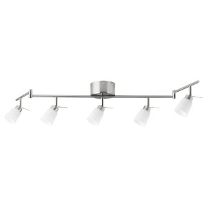 IKEA TIDIG ceiling light with 5 spotlights, nickel plated, Ikea Outlet | 0642RYCSU