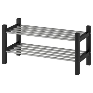 IKEA TJUSIG Shoe rack, 31 1/8 in Black, Ikea Outlet | 9642CRDJQ