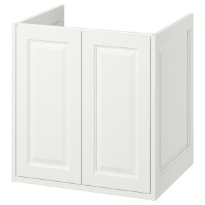 IKEA TÄNNFORSEN Bathroom vanity with doors, 24x21x25 1/8 in White, Ikea Outlet | 3607DNYXR