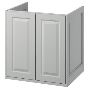IKEA TÄNNFORSEN Bathroom vanity with doors, 24x21x25 1/8 in Light Gray, Ikea Outlet | 4725OINLS
