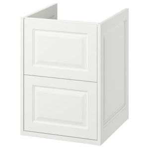 IKEA TÄNNFORSEN Bathroom vanity with drawers, 18x21x25 1/8 in White, Ikea Outlet | 0763ONUVI