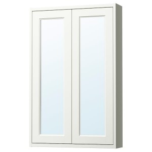 IKEA TÄNNFORSEN mirror cabinet with doors, 24x6x37 in White, Ikea Outlet | 6705HSVQE