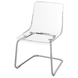 IKEA TOBIAS chair Clear / Chrome Plated, Ikea Outlet | 5078DEBWI