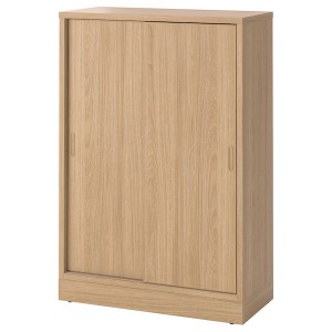 IKEA TONSTAD cabinet with sliding doors, 32 1/8x14 5/8x47 1/4 in Oak Veneer, Ikea Outlet | 3581QYIEN