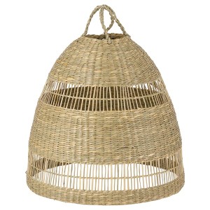 IKEA TORARED Pendant lamp shade, seagrass, Height: 13 in Diameter: 14 in, Ikea Outlet | 2317GLWTC