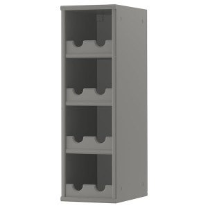 IKEA TORNVIKEN Open cabinet, Width: 9 in Height: 30 in. Learn more! Gray, Ikea Outlet | 3691IEWVR