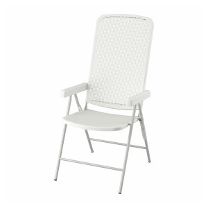 IKEA TORPARÖ reclining chair, outdoor, white/gray, Ikea Outlet | 2439OWRVP