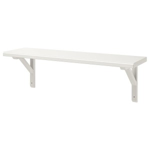 IKEA TRANHULT / SANDSHULT wall shelf, 31 1/2x7 7/8 in White Stained Aspen, Ikea Outlet | 3124KHGVT