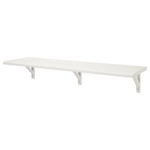 IKEA TRANHULT / SANDSHULT wall shelf, 47 1/4x11 3/4 in White Stained Aspen, Ikea Outlet | 2807XFSZR