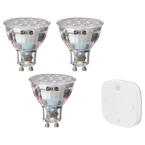 IKEA TRÅDFRI starter kit, smart/wireless dimmable white spectrum, GU10, Ikea Outlet | 9823XANLQ