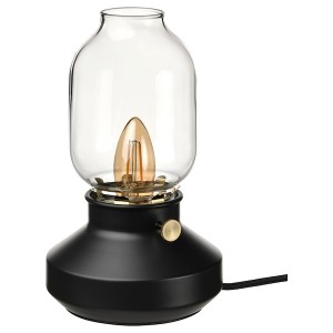 IKEA TÄRNABY Table lamp with LED bulb, anthracite, Ikea Outlet | 9815EPMRF