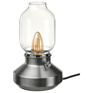 IKEA TÄRNABY table lamp, 10 in Dimmable Stainless Finish, Ikea Outlet | 0398ZYEIT