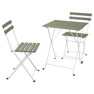 IKEA TÄRNÖ table+2 chairs, outdoor White / Green, Ikea Outlet | 1052TWAIS
