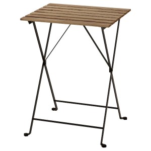 IKEA TÄRNÖ table, outdoor, black/light brown stained, 21 5/8x21 1/4 in, Ikea Outlet | 4170OGVDY