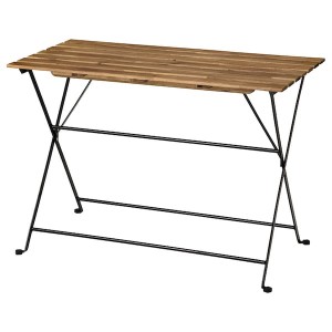 IKEA TÄRNÖ table, outdoor, black/light brown stained, 39 3/8x21 1/4 in, Ikea Outlet | 2058TWEGI