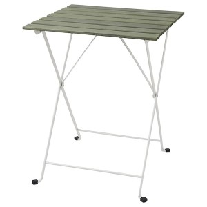 IKEA TÄRNÖ table, outdoor, white/green, 21 5/8x21 1/4 in, Ikea Outlet | 5493RZCDY