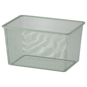 IKEA TROFAST mesh storage box, 16 1/2x11 3/4x9 in Light Green / Gray, Ikea Outlet | 5498RPOUW
