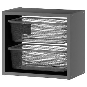 IKEA TROFAST wall storage, 13 3/8x81 ¼x11 ¾ in Gray / Dark Gray, Ikea Outlet | 1573RUIVM