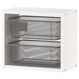 IKEA TROFAST wall storage, 13 3/8x8 1/4x11 3/4 in White / Dark Gray, Ikea Outlet | 3684PHVAD