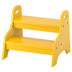 IKEA TROGEN child's step stool, yellow, 15 3/4x15x13 in, Ikea Outlet | 9825ISVNT