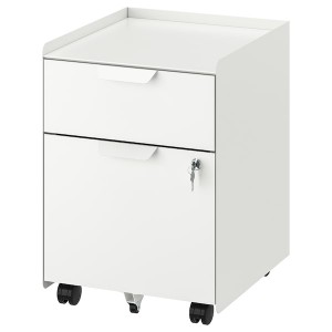 IKEA TROTTEN drawer unit w 2 drawers on casters White, Ikea Outlet | 5248GWZMJ