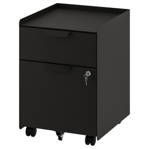 IKEA TROTTEN drawer unit w 2 drawers on casters Anthracite, Ikea Outlet | 9321AZCQR