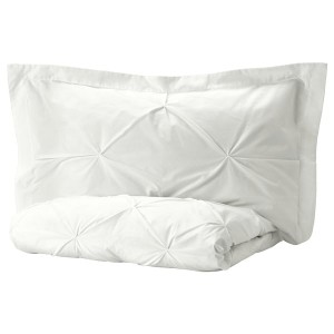 IKEA TRUBBTÅG duvet cover and pillowcase(s), King White, Ikea Outlet | 1894MERGW