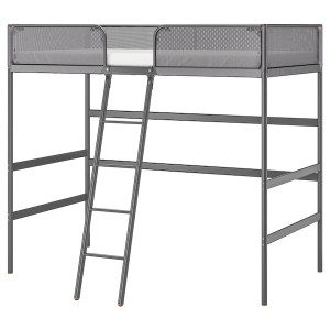 IKEA TUFFING Loft bed frame, Twin Dark Gray, Ikea Outlet | 7041WRCOQ