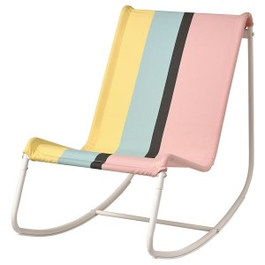 IKEA TUMHOLMEN rocking chair, in/outdoor, white/multicolor, Ikea Outlet | 5279DTEFO