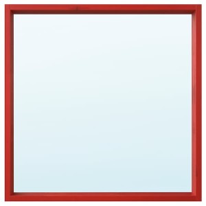 IKEA TURBOKASTANJ mirror, red, 29 1/2x29 1/2 in, Ikea Outlet | 6821NPDZS